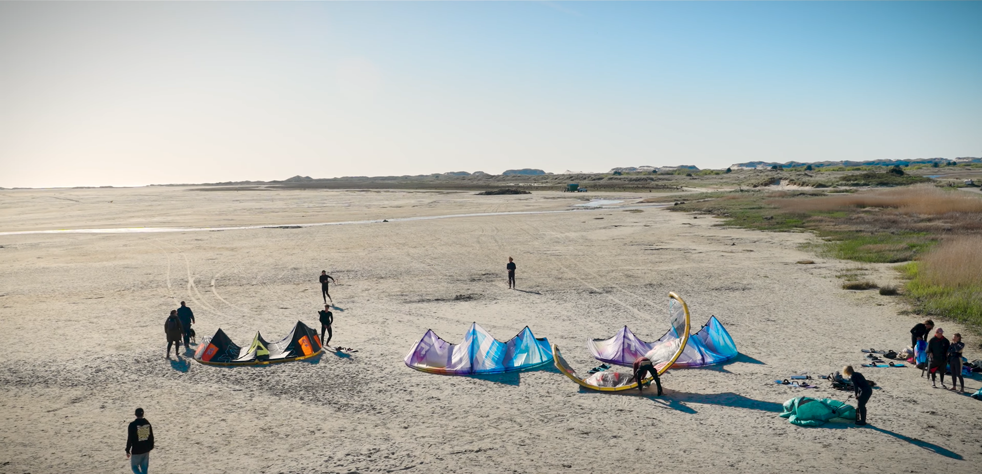 Ambiance kitesurf — riders en action