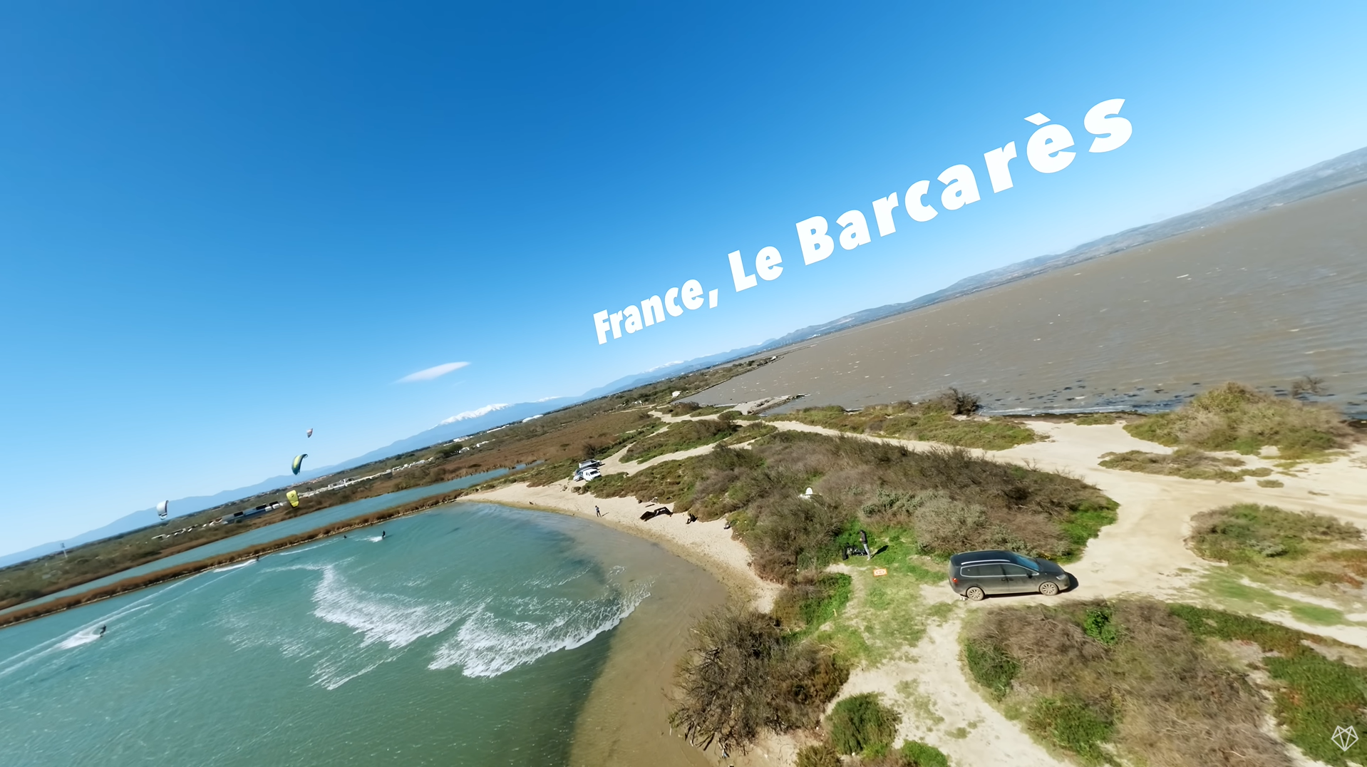 Kitesurf leucate barcarès — vue drone lagon